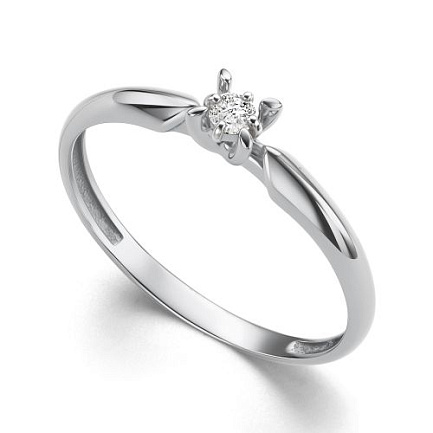 Кольцо из белого золота