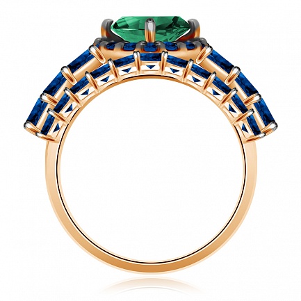 Кольцо из красного золота с агатом