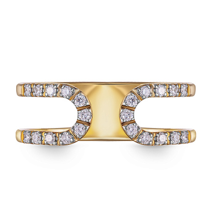 Кольцо из желтого золота с бриллиантами