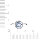 Кольцо из белого золота с бриллиантами, топазом