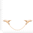 Брошь из красного золота с фианитом