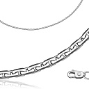 Браслет автомат из серебра, плетение якорное