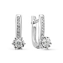 Серьги из белого золота с бриллиантами