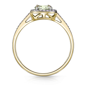 Кольцо из желтого золота с бриллиантами