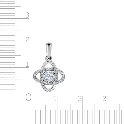 Подвеска из серебра с фианитом