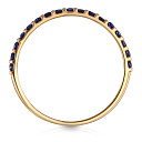 Кольцо из красного золота с сапфирами