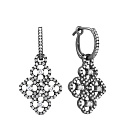 Серьги с английским замком из золота с бриллиантами