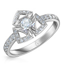 Кольцо из белого золота с бриллиантами