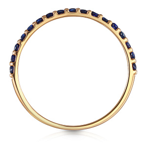 Кольцо из красного золота с сапфирами