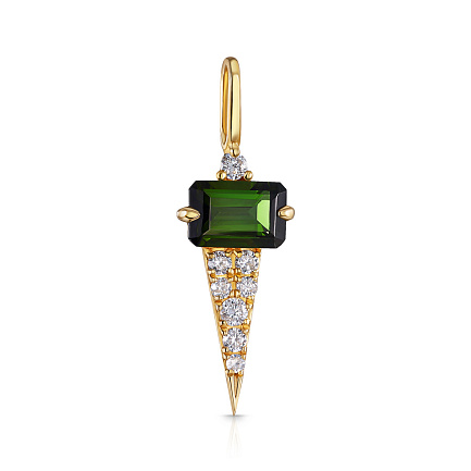 Подвеска из желтого золота с бриллиантами