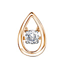 Подвеска из серебра с фианитом