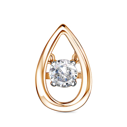 Подвеска из серебра с фианитом