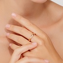 Кольцо из красного золота с бриллиантом