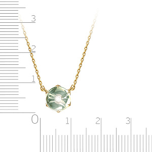 Колье из желтого золота с бриллиантами, плетение якорное