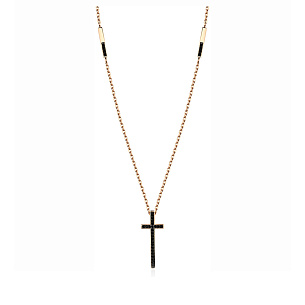 Колье из красного золота с фианитом