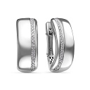 Серьги из белого золота с бриллиантами