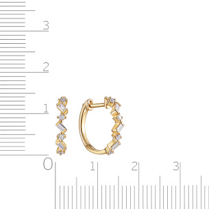 Серьги Конго из желтого золота с бриллиантами