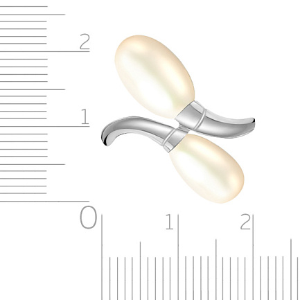 Кольцо из белого золота с жемчугом