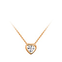 Колье из красного золота с фианитом