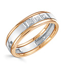 Кольцо обручальное из комбинированного золота