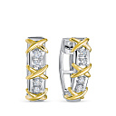 Серьги из белого золота с бриллиантами