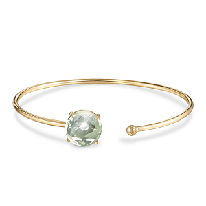 Браслет жесткий из желтого золота с бриллиантом