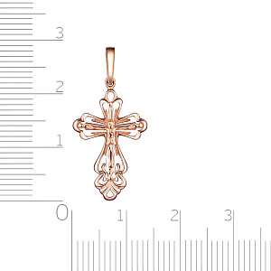 Крест из комбинированного золота