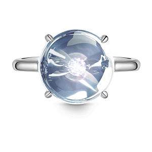 Кольцо из белого золота с бриллиантом