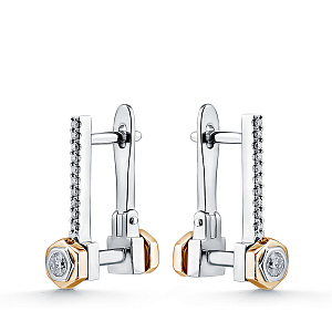 Серьги из белого золота с бриллиантами