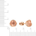 Пусеты из красного золота с бриллиантами