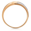 Кольцо из красного золота с фианитом