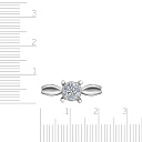 Кольцо из белого золота с бриллиантами