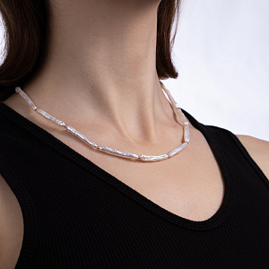 Бусы из красного золота с жемчугом