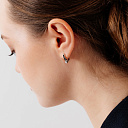 Серьги с английским замком из белого золота с бриллиантами