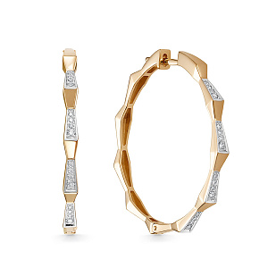 Серьги из красного золота с бриллиантами