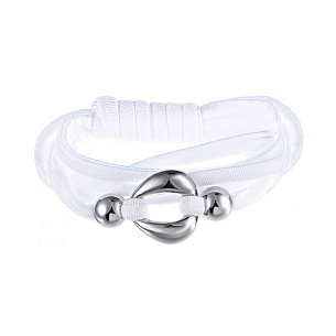 Браслет декоративный из текстиля с серебром