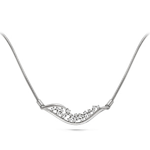 Колье из серебра с фианитами