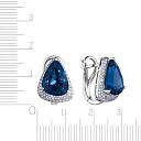 Серьги с английским замком из белого золота с бриллиантами