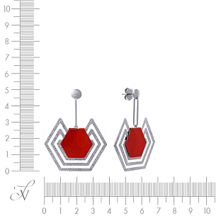 Серьги из черненого серебра с эмалью