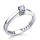 Кольцо из белого золота с бриллиантом