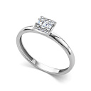 Кольцо из белого золота с бриллиантами