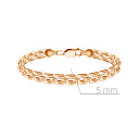 Браслет декоративный из красного золота с фианитом