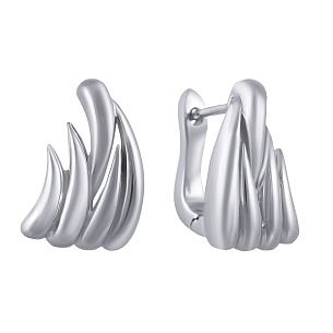 Серьги с английским замком из серебра