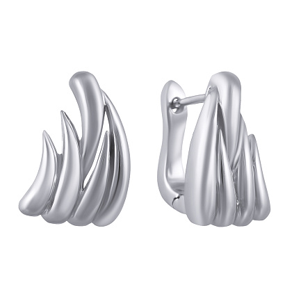 Серьги с английским замком из серебра