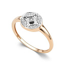 Кольцо из красного золота с бриллиантами