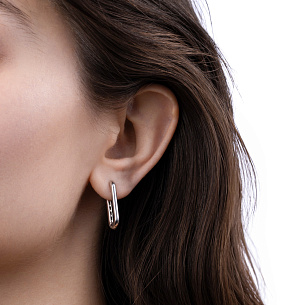 Серьги Конго из серебра