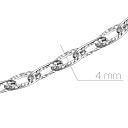 Цепь декоративная из белого золота с бриллиантом