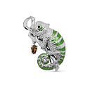 Брошь из серебра с фианитами