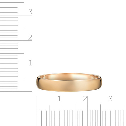 Кольцо обручальное из желтого золота