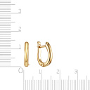 Серьги с английским замком из желтого золота с аметистами